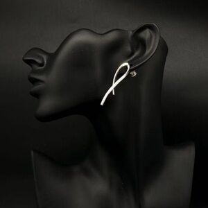 APM Monaco Croisette Paved Geometric Sterling Silver Drop Earrings